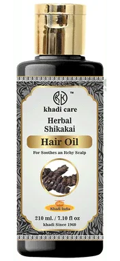 Khadi Care Herbal Hair Oil Shikakai bottle of 210 ml oil