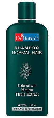 Dr Batra's Normal Shampoo | Enriched With Henna, Better Nourishment bottle of 200 ml shampoo