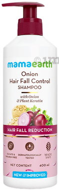 Mamaearth Onion Shampoo for Hair Fall & Hair Care | SLS & Paraben-Free | For All Hair Types pump bottle of 400 ml shampoo by Mamaearth – Shop authentic Mamaearth products. Free S/H Singapore, Dubai, Japan. Trusted since 2013, 50K+ orders