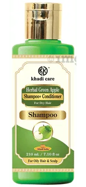 Khadi Care Herbal Green Apple Shampoo + Conditioner Shampoo bottle of 210 ml shampoo