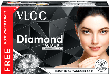 VLCC Natural Sciences Professional Salon Series Diamond Facial Kit With Rose Water Toner 100ml Free combo pack of 300 gm kit