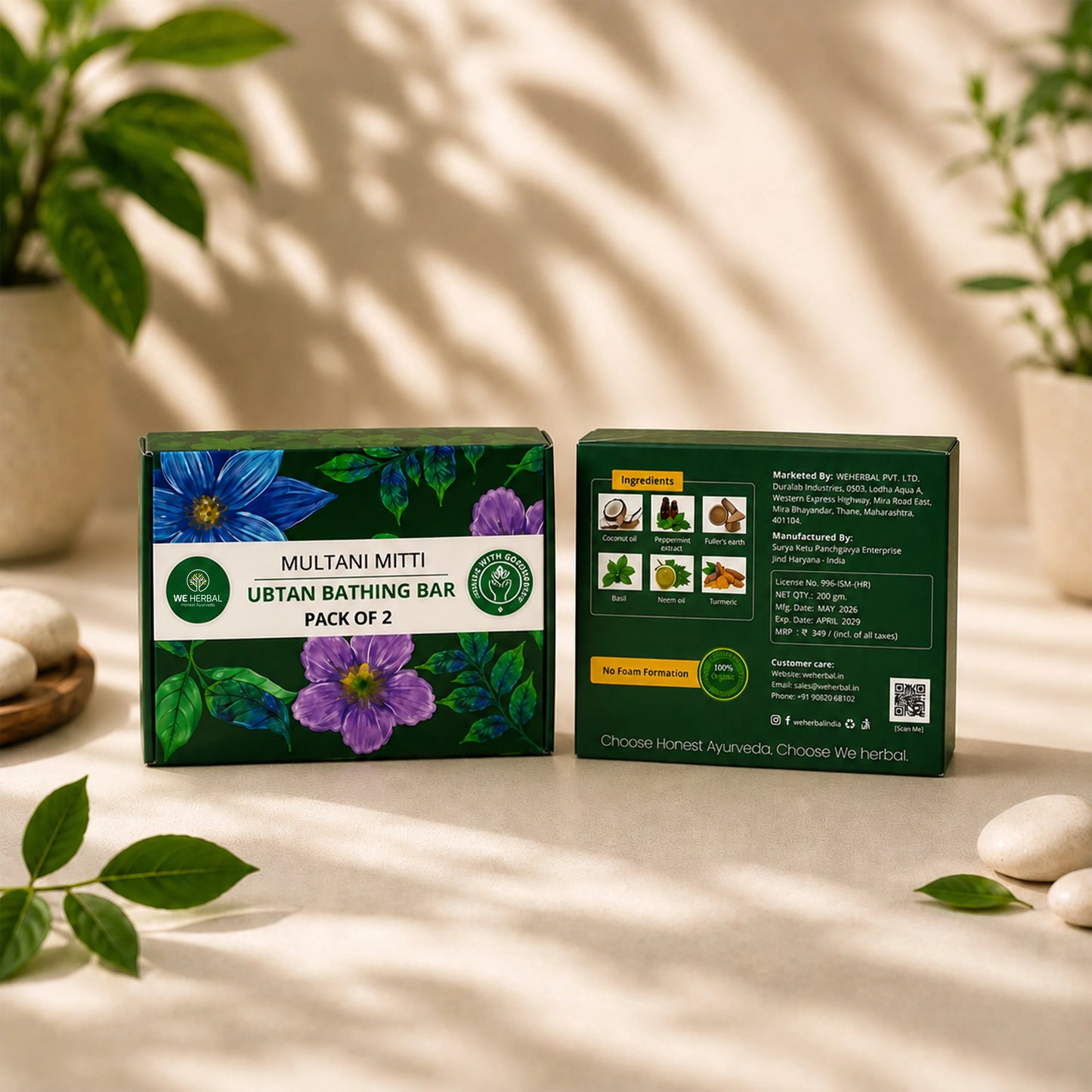ZERO CHEMICAL UBTAN BATHING BAR: Refresh your daily bath ritual with ancient ubtan