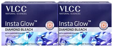 VLCC Insta Glow Bleach (60gm Each) Diamond combo pack of 2 boxes
