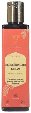 Triveva Neleebringadi Keram Ayurvedic Hair Oil bottle of 200 ml oil