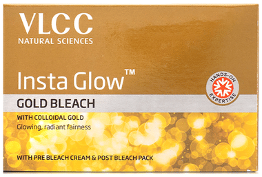 VLCC Gold Insta Glow Bleach box of 60 gm cream