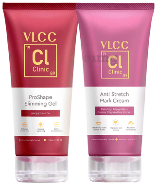 VLCC Clinic Pro Shape Slimming Gel (200 gm) & Anti Stretch Mark Cream (100 ml) combo pack of 2 tubes by VLCC – Shop authentic VLCC products. Free S/H Singapore, Dubai, Japan. Trusted since 2013, 50K+ orders worl