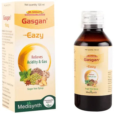 Medisynth Gasgan Eazy Syrup Sugar Free bottle of 120 ml syrup