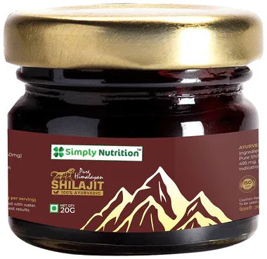 Simply Nutrition Pure Himalayan Shilajit jar of 20 gm resin