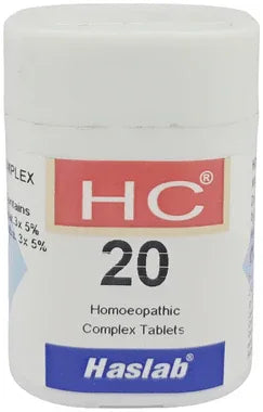 Haslab HC 20 Nux Vomica Complex Tablet bottle of 20 gm tablet