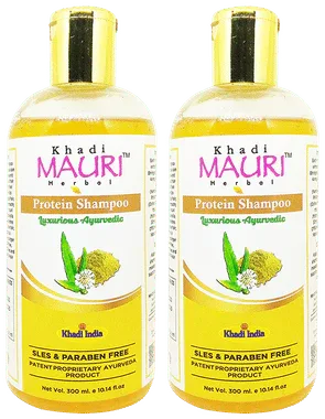 Khadi Mauri Herbal Protein Shampoo (300ml Each) combo pack of 2 bottles