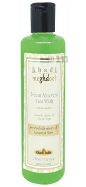 Khadi Meghdoot Neem Aloe Vera Face Wash pump bottle of 210 ml face wash