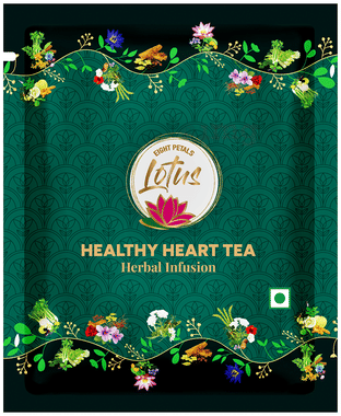 Eight Petals Lotus Healthy Heart Tea Herbal Infusion Sachet box of 15 sachets