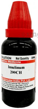 Dr Willmar Schwabe India Insulinum Dilution 200 CH bottle of 30 ml dilution