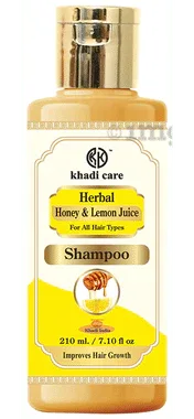 Khadi Care Herbal Honey and Lemon Juice Shampoo bottle of 210 ml shampoo