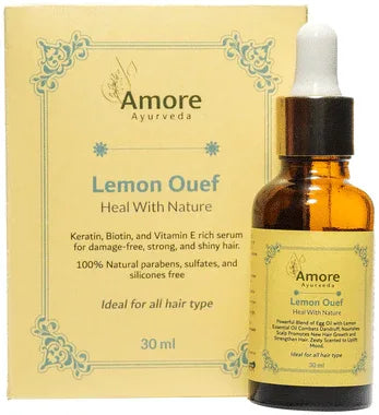 Amore Ayurveda Lemon Ouef bottle of 30 ml oil