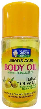 Allen's Ayur Body Massage Oil bottle of 100 ml oil