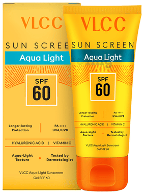 VLCC Aqua Light Sunscreen SPF 60 PA++++ tube of 100 gm cream