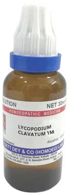 Sett Dey Lycopodium Clavatum Dilution 1M bottle of 30 ml dilution