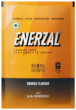 Bestseller Enerzal Enerzal Energy & Electrolyte Drink with 5 Vital Electrolytes | For Stomach Care | Flavour Powder Orange