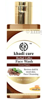 Khadi Care Herbal Coffee Face Wash bottle of 210 ml face wash