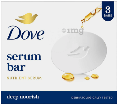 Dove Cream Beauty Bathing Bar for Nourished Skin (125gm Each) box of 3 soaps