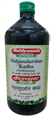 Baidyanath (Nagpur) Mahasudarshan Kadha | Helps Relieve Cold, Cough & Bodyache bottle of 450 ml liquid
