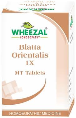 Wheezal Blatta Orientalis 1X MT Tablet bottle of 25 gm tablet