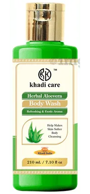 Khadi Care Herbal Aloevera Body Wash bottle of 210 ml body wash