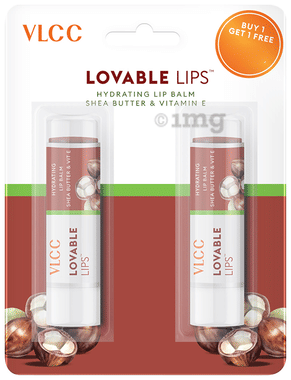 VLCC Hydrating Lip Balm with Shea Butter & Vitamin E packet of 2 packs