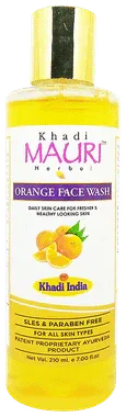 Khadi Mauri Herbal Orange Face Wash (210ml Each) box of 1 bottle