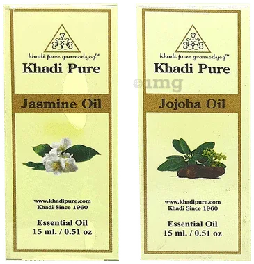 Khadi Pure Combo Pack of Jasmine Oil & Jojoba Oil (210ml Each) combo pack of 2 bottles