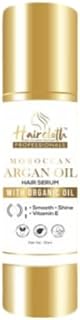 Haircloth Professionals Hair Serum Moroccan Argan Oil (50ML) – Nourishing Damaged Hair with Heat Protection Serum Hair, Fall Control for Men & Women.