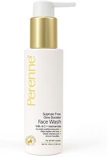 Perenne Sulphate Free Glow Booster Face Wash with Vitamin C and Niacinamide for Men and Women (100 ml) – Face Cleanser Helps to Reduce Tanning, Brighten Skin Tone for All Skin Types
