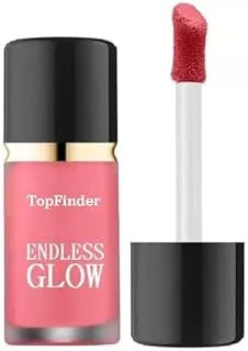 TopFinder® Liquid Blush and Lip Tint | Blusher & Highlighter For Face Makeup | Blush Stick For Cheeks | Serum Like Finish | Smooth Brush, Blendable, Waterproof, Natural, Lip Gloss For Women, Long-lasting Cheek Tint- Coral Pink