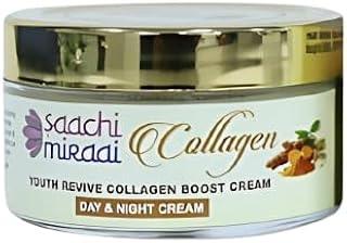 Saachi Miraai Collagen Brightening and Blemish Cream | Korean Skincare Hydrating Cream | Premium Skin Care Product for Face | Perfect for Dry and Oily Skin | Achieve Radiant | Even Skin Tone (45g)