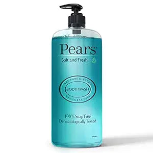Pears 98% Pure Glycerin Soft & Fresh Glow Body Wash with Mint Extract and 0% Parabens & So