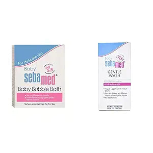 Sebamed Baby Bubble Bath, 200ml & Seba med gentle baby wash (50ml)