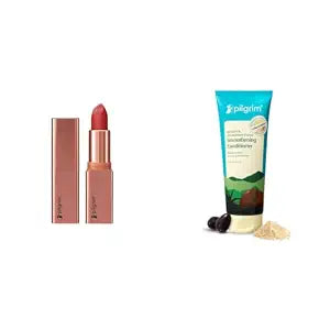 Pilgrim Glitter Lipstick For Women 4.2gm & Amazonian Patuá & Keratin Hair Smoothing Condit