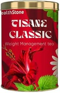 HealthStone Tissane Classic Herbal Tea Blend – Caffeine-Free, Natural Ingredients for a Soothing and Refreshing Experience | Flower Minty | 14 tea bags in one Tin