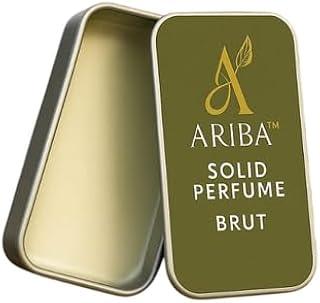 ARIBA Brut Solid Perfume | Long Lasting Pocket Perfume for Men & Women | Alcohol-Free Natural Attar | Travel Friendly | 10g Balm Fragrance