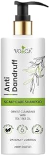 VORCA Anti-Dandruff Scalp Care Shampoo with Tea Tree Oil | Fights Flakes & Itchy Scalp | Gentle Cleansing for Dandruff Control | Sulphate & Paraben Free | Suitable for All Hair Types | 200ml