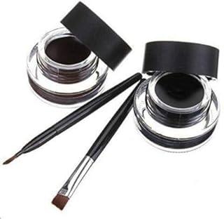 VNZ 3 in 1 CC and BB Water Proof Foundation Concealer Cream with Air Cushion Mushroom+ Long Lasting Gel Eyeliner, Black and Brown (CC Cream + MF Eyeliner)