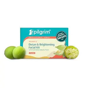 Pilgrim Vitamin C Detan & Brightening Facial Kit with Australian Kakadu Plum | 5ML