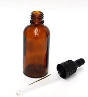 Tattvalogy Amber Color Round Empty Glass Bottle with Black Dropper Set of 5 pcs - 100 ml Each | for Essential Oils, DIY Skin Care, Cosmetics, Bottle | Refillable Travel Size Cosmetic Container