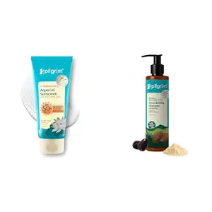 Pilgrim 1% Hyaluronic Acid Sunscreen Gel 50 gm & Patua & Keratin Hair SMOOTHENING SHAMPOO 