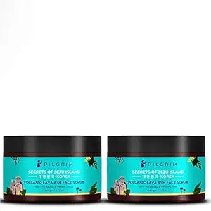 Pilgrim Pack of 2 Face Scrub for De Tan, Exfoliation, Glowing Skin, Blackhead Removal, Dry