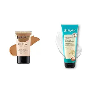 Pilgrim Almond Glow 3-In-1 Medium BB Cream SPF 50 PA++++ With Niacinamide, Hyaluronic Acid