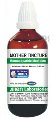 Allen Laboratories Belladonna Mother Tincture Q bottle of 30 ml mother tincture