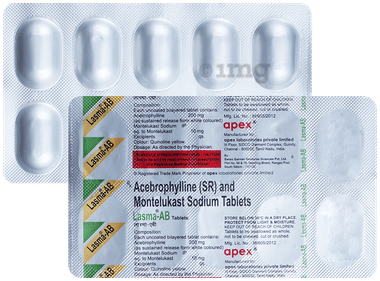 Lasma AB 200mg/10mg Tablet strip of 10 tablets