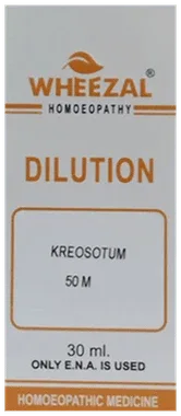 Wheezal Kreosotum Dilution 50M bottle of 30 ml dilution